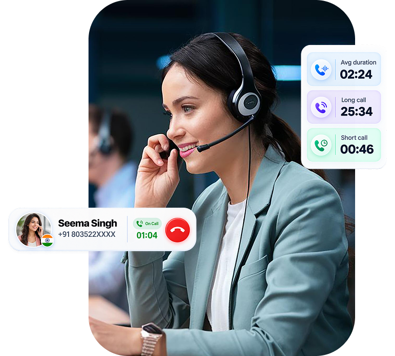 Voice dashboard showing live calls and IVR status