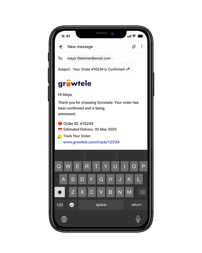 An email preview on a phone